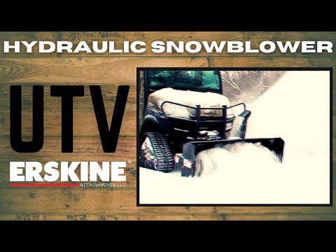 UTV Hydraulic Snowblower in action