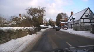 preview picture of video 'Driving Through Bosbury On The B4220, Herefordshire, England 9th January 2010'