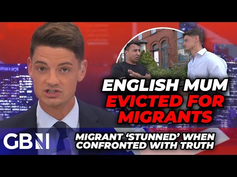 'Disgusting!' Migrant CONFRONTED after English mum and kids EVICTED so six foreign men could move in