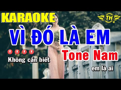 Karaoke Vì Đó Là Em Tone Nam Nhạc Sống | Trọng Hiếu
