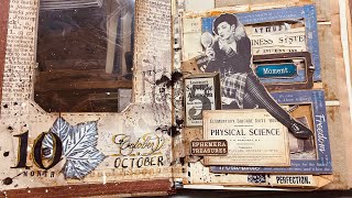 Journal page ideas - Soft vintage layers, see through windows