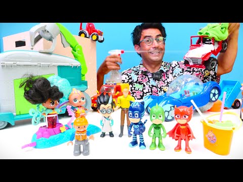 Süper kahramanlar oyuncakları için arabaları seçiyoruz! Nail Baba ile eğitici video