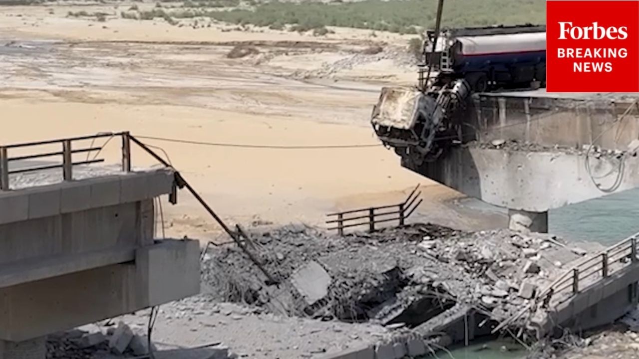 Video | Footage Shows Aftermath Of Strike On A Bridge In Hormozgan Province, Iran