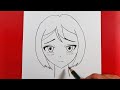 Karakalem İle Kolay Yoldan Anime Kızı Çizimi / MA Çizim Kolay Çizimler 2022