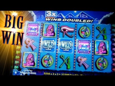 BIG WIN !!! Pyramid of the Kings 2 Bonuses - 1c WMS Video Slots