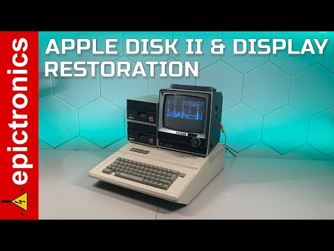 APPLE IIe Disk II & SONY Display restoration