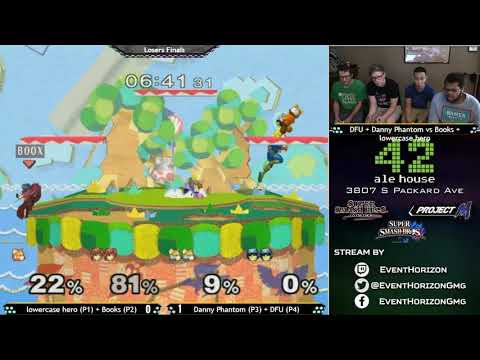 Construct 115 -  DFU + Danny Phantom vs Books + lowecase hero -  Melee Doubles LF