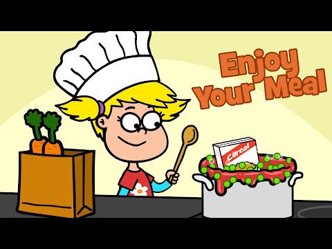 ♪ ♪ Children's song Enjoy Your Meal - Funny food Song - Hooray Kids Songs & Nurserey Rhymes