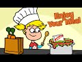 Children S Song Enjoy Your Meal Funny Food Song Hooray Kids Songs Nurserey Rhymes