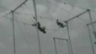 Lizzy forward over, 540 pirouette on flying trapeze at TSNY