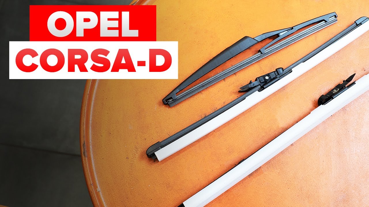 Como mudar escovas do limpa vidros da parte dianteira em Opel Corsa D - guia de substituição