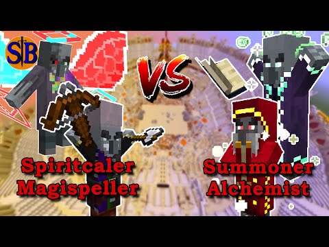 Magispeller & Spiritcaller vs Alchemist and Summoner | Minecraft Mob Battle