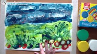 Пальчиковое рисование красками для детей от 4 лет - Видео онлайн