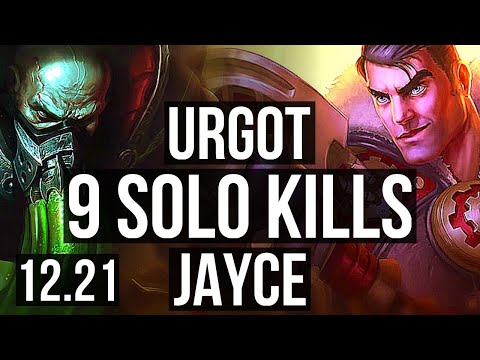 URGOT vs JAYCE (TOP) | 9 solo kills, 2.6M mastery, 1000+ games, Dominating | EUW Diamond | 12.21