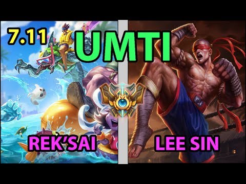 JAG Umti - Rek'Sai vs Lee Sin Jungle - Patch 7.11