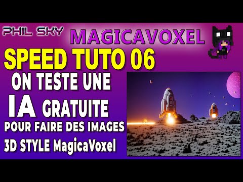 SPEED TUTO 6: WE'RE TESTING A FREE GRAPHIC AI TO MAKE MAGICAVOXEL STYLE 3D IMAGES.