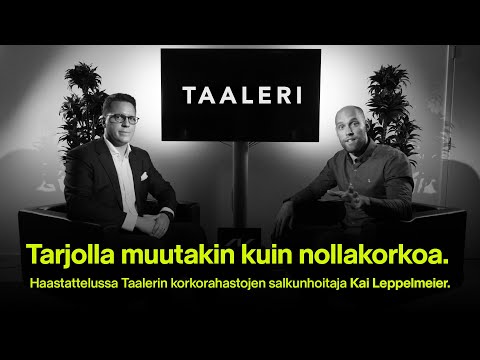 Tarjolla muutakin kuin nollakorkoa – haastattelussa Taalerin salkunhoitaja Kai Leppelmeier.