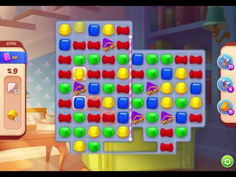 HomeScapes Level 6146 no boosters (17 moves)