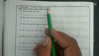 Grammer change into negative sentences video