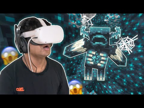 Panga with Warden in Minecraft VR!