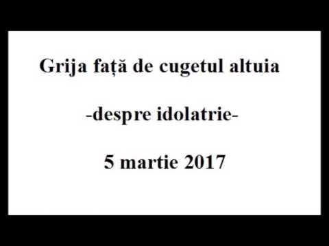 Grija față de cugetul altuia, despre idolatrie, 1 Cor 8 și 10
