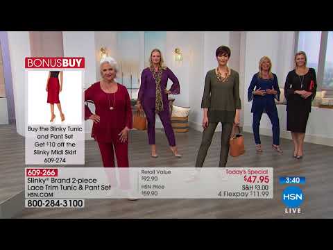 HSN | Slinky Brand Fashions 08.12.2018 - 09 AM