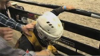 WRECK: Cody Teece gets pummeled by Game On (PBR)