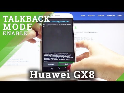 How to Activate TalkBack in HUAWEI GX8 – TalkBack Mode
