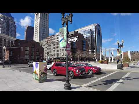 Boston MA Downtown Milk St Walking Tour. Atlantic Ave to Washington St. Benjamin Franklin Birthplace