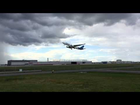 Taking off before the wet -- YUL Montreal Airport