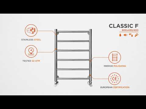 Водяна рушникосушарка Mario Класік F 1.1.5902.01.P (4820111357000, 600x430, хром/білий глянець/чорний матовий/золото/сатин/бронза)