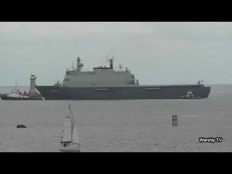 ROYAL NETHERLANDS NAVY HNLMS ROTTERDAM L800 IN PLYMOUTH SOUND - 26th June 2020