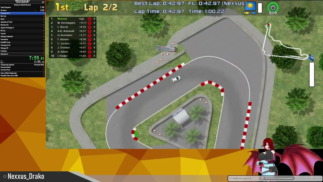 [WR] Ultimate Racing 2D 2 Career Mode All Events Speedrun