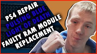 Playstation 4 Blue Light Of Death Repair - Faulty RAM IC Reballing & Replacement Without Stencils