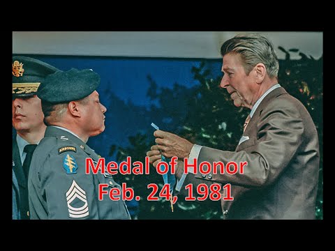 Reagan Presenting the Medal of Honor to Roy Benavidez 1981