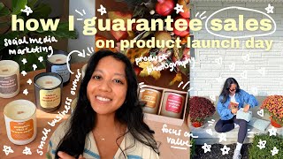 how I prepare for the BEST on product launch day // small business marketing strategies, vlog