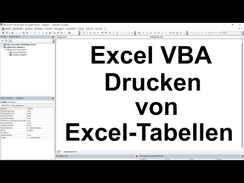 Excel VBA Lektion 52: Drucken von Excel Tabellen