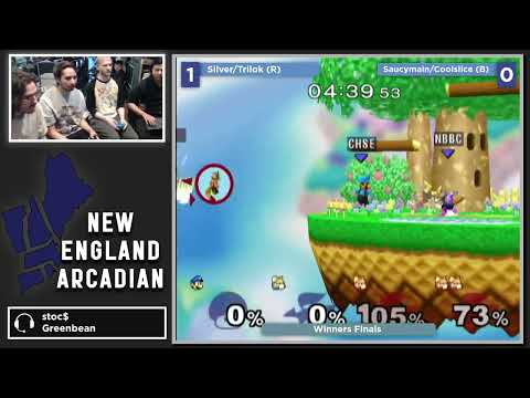 NE Melee Arcadian 11 - Silver/trilok (Red) vs. saucymain/Coolslice (Blue) - SSBM Doubles WF