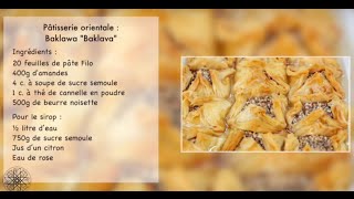 Choumicha 2015: Pâtisserie orientale : Baklawa "Baklava"