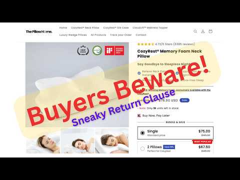Buyers Beware! - The Pillow Home - PSA