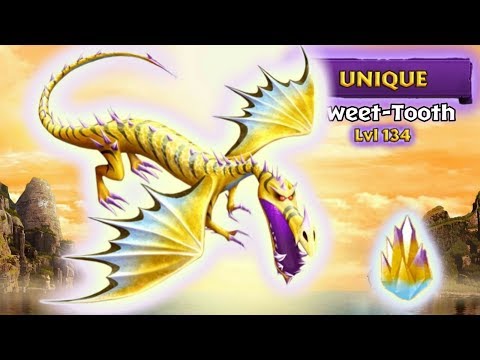 Sweet-Tooth (New Unique Shivertooth) Max Level 134 Titan Mode | Dragons: Rise of Berk