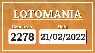 Capa de LOTOMANIA 2278