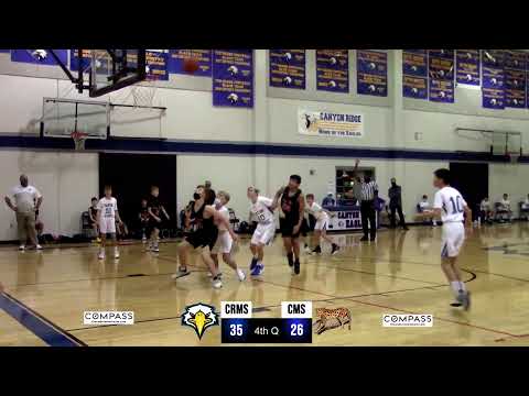 Canyon Ridge MS B team boys basketball  1/21/20
