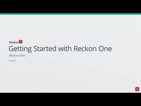 Getting Started With Reckon One Webinar