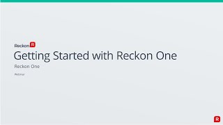 Getting started with Reckon One Webinar