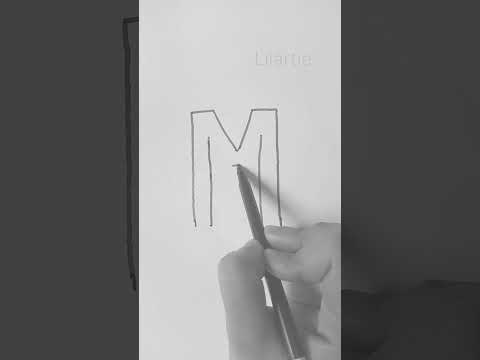 3D M drawing | How to draw 3d M #art #3d #3dart #3ddrawing #viral