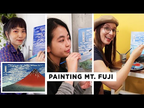 我們試圖重現這幅標誌性的日本畫作......（Bob Ross風格）。 (We Tried Recreating THIS Iconic Japanese Painting… (Bob Ross Style))