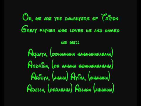 Daughters Of Triton - The Little Mermaid Lyrics