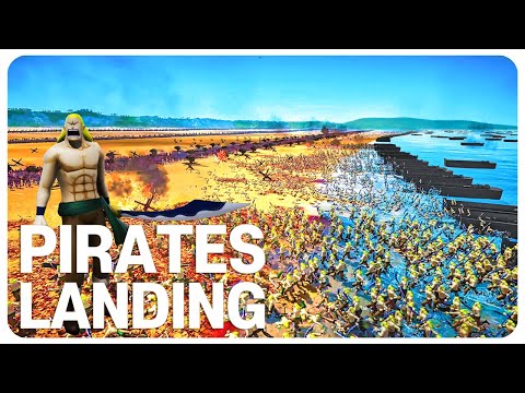 4 MILLION PIRATES Landing vs Humanity ARMY - Ultimate Epic Battle Simulator 2 UEBS 2 (4K)