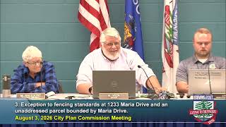 City Plan Commission Meeting - August 3, 2026
